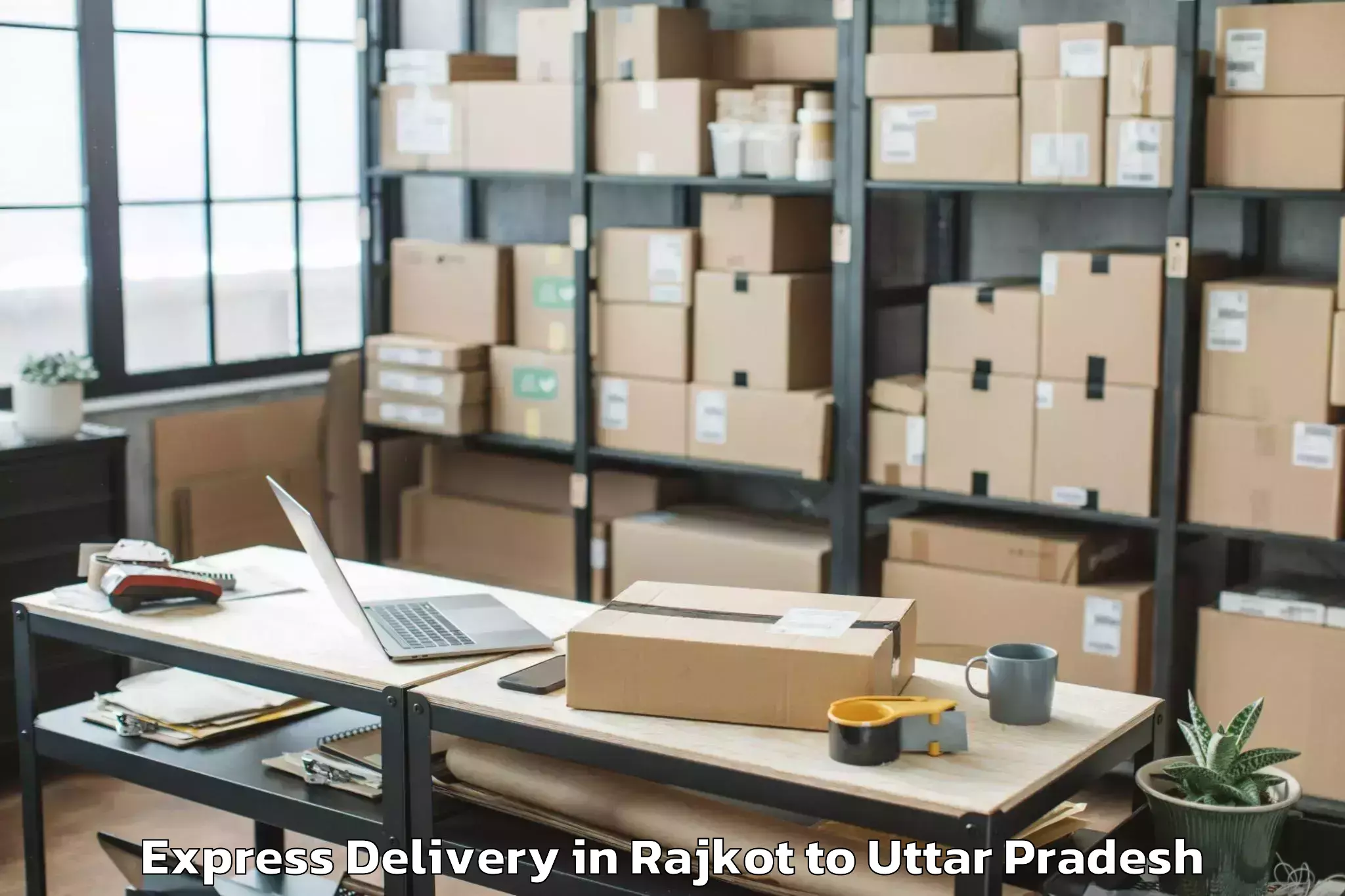 Professional Rajkot to Nichlaul Express Delivery